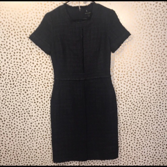 Banana Republic Navy Coated Tweed Sheath Dress - Picture 2 of 4